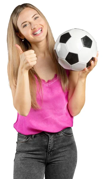 Russian Soccer Fan Isolated White Background — Stock Photo, Image