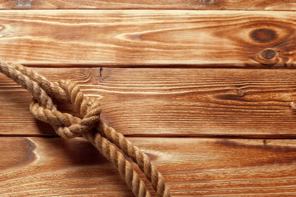 Ship Rope Wooden Background — Stock Photo, Image