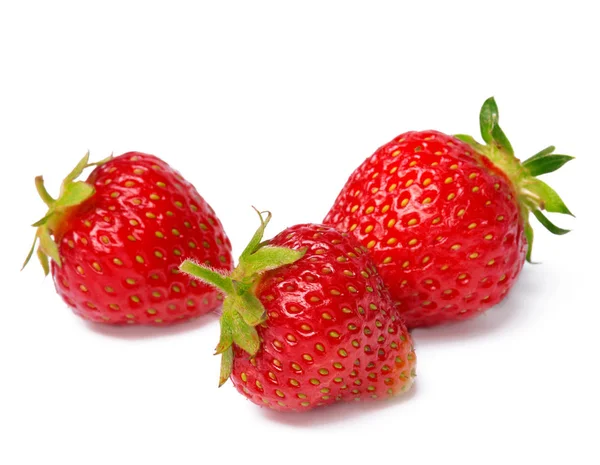 Beyaz arka plan üzerinde izole çilek. yakın çekim