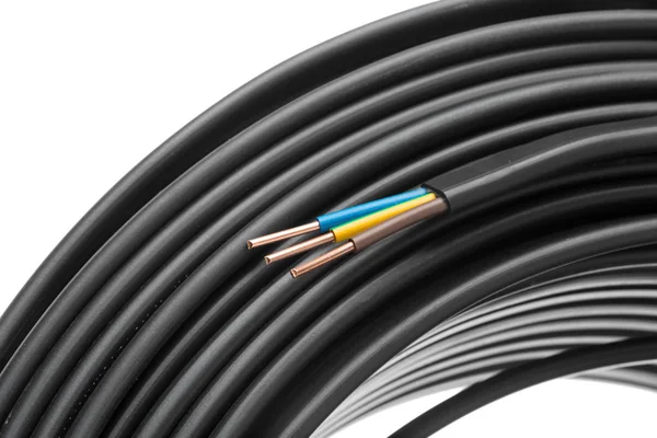Elektrik kablo closeup birçok telleri ile