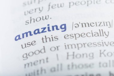 Kelimenin sözlük, görünümü kapatın