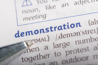 Kelimenin sözlük, görünümü kapatın