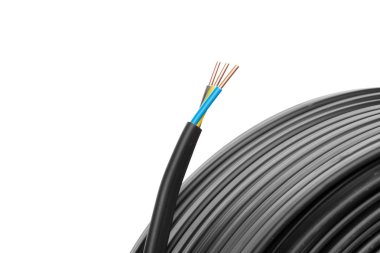 Elektrik kablo closeup birçok telleri ile