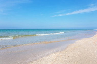 Plaj sahil deniz dalgaları ile