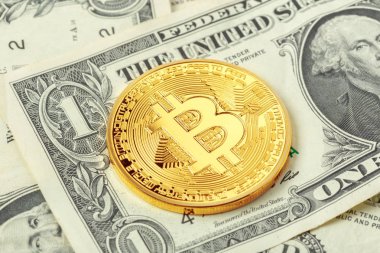 Bitcoin ve dolar arka plan