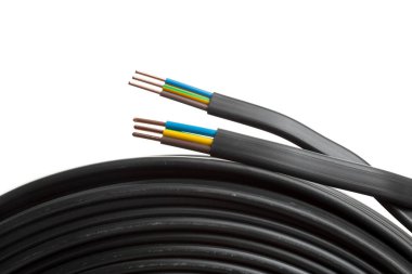 Elektrik kablo closeup birçok telleri ile