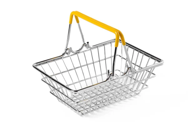 Shopping Basket White Background — Stock Photo, Image