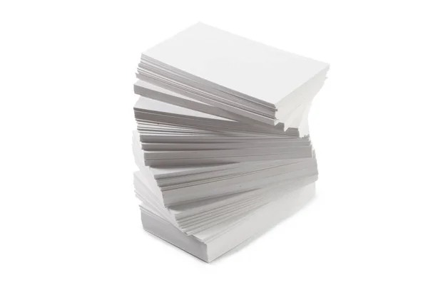 白い背景の上の紙のカード — ストック写真