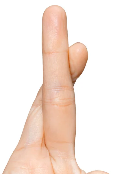 Fingers Sign White Background — Stock Photo, Image