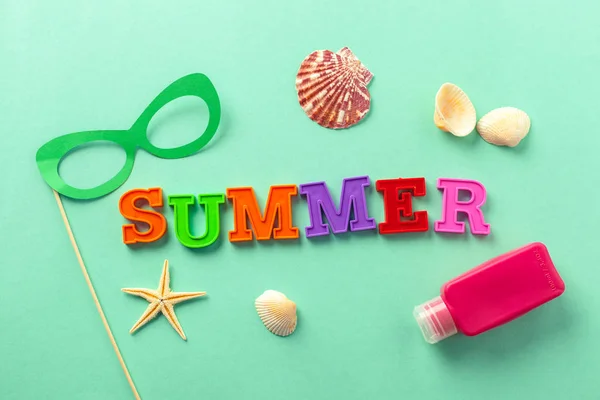 Sommer Hintergrund Mit Bunten Objekten — Stockfoto