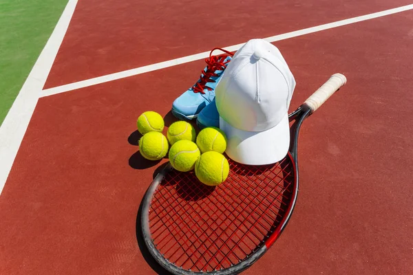 Bíróság Tenisz Felszerelések — Stock Fotó