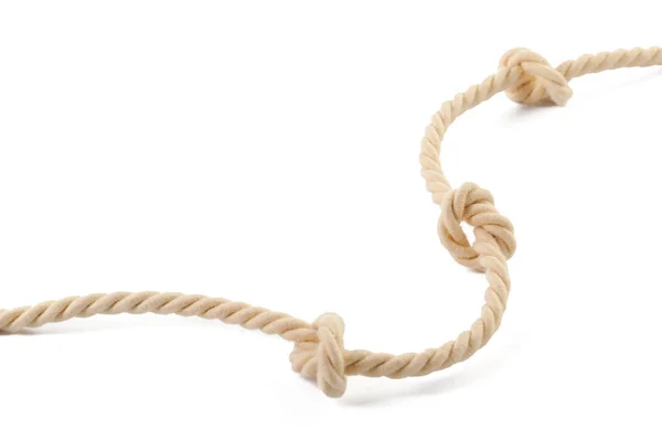 Beige Cotton Rope Close — Stock Photo, Image