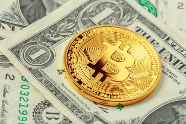 Bitcoin ve dolar arka plan