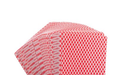 beyaz arkaplanda kart çalmak