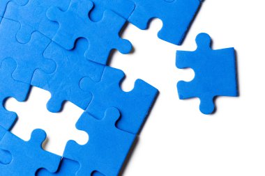 Puzzle parçaları, iletişim kavramı.