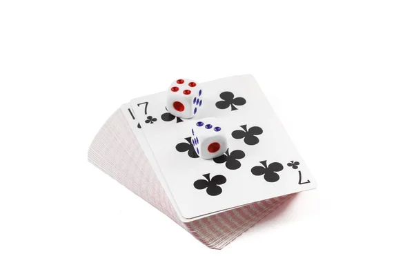 Playing Cards White Background — Stock Photo, Image
