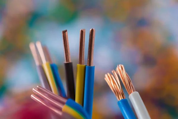 Granulado Plástico Colorido Del Polímero Para Cable — Foto de Stock