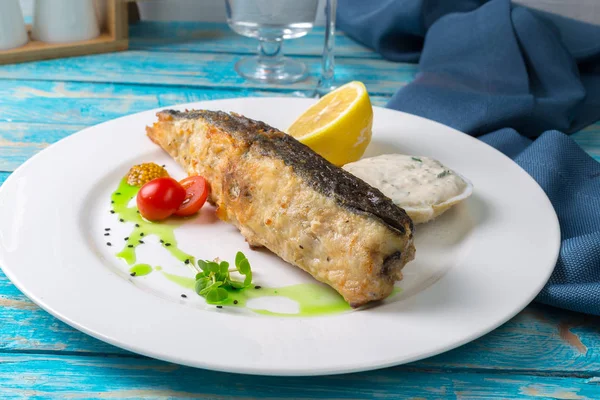 Pescado Frito Cerca Disparo — Foto de Stock