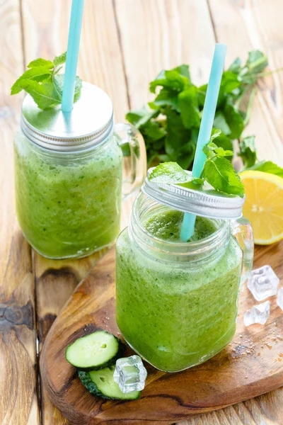 Smoothie Aux Légumes Verts Alimentation Saine — Photo