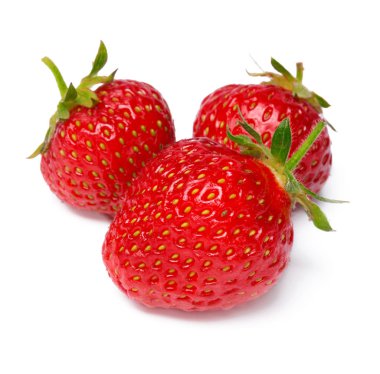 Beyaz arka plan üzerinde izole çilek. yakın çekim