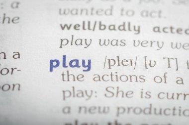 Kelimenin sözlük, görünümü kapatın