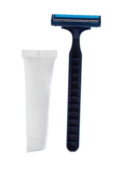 Disposable Plastic Shaving Razor White Background — Stock Photo, Image