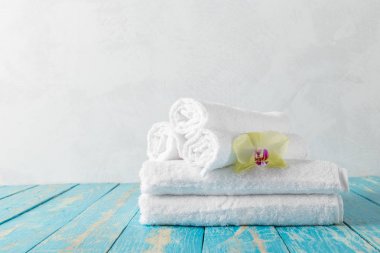 havlu orkide çiçek ile yakın çekim