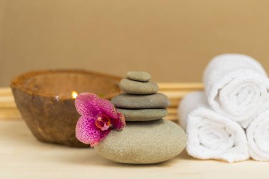 Zen için Spa taş yakın çekim