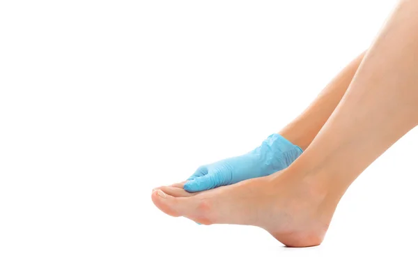 Красива Жіноча Нога Спа Салоні — стокове фото