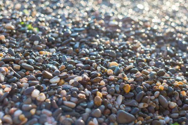 Pierres Colorées Naturelles Sur Plage — Photo