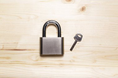 ahşap masa arka plan onay-kilit