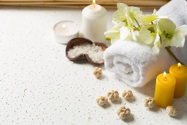 Spa Producten Met Orchideeën — Stockfoto