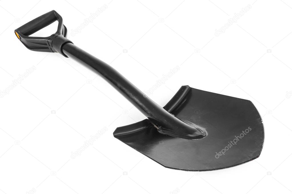 Shovel with a handle. Isolated on white background.