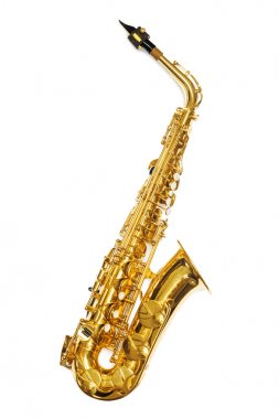 Saksafon Jazz enstrüman izole