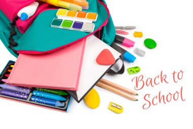 Eğitim: Okul malzemeleri yığını