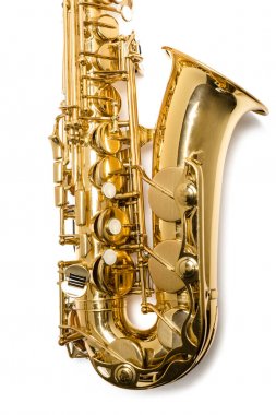 Saksafon Jazz enstrüman izole