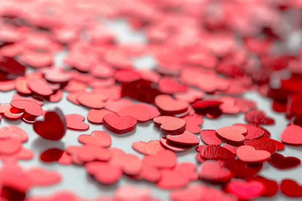Червоний Пайєтками Формі Серця — стокове фото