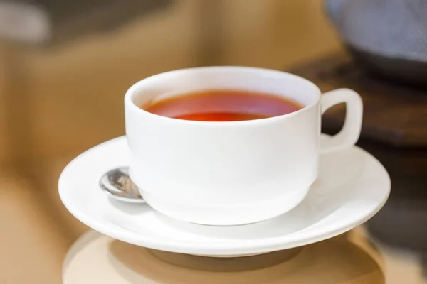 Çay Bir Kafede Kahvaltı Yakın Çekim — Stok fotoğraf