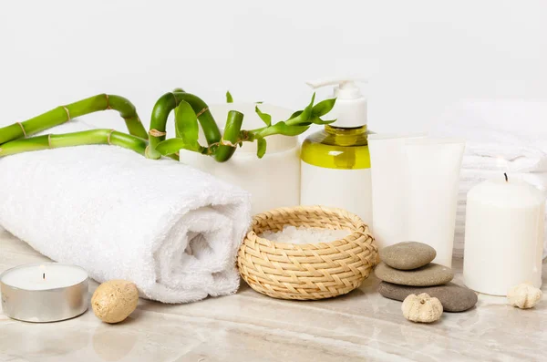 Concepto Spa Con Diferentes Objetos — Foto de Stock