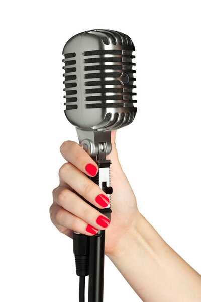 Ретро-стиль аудио микрофона
