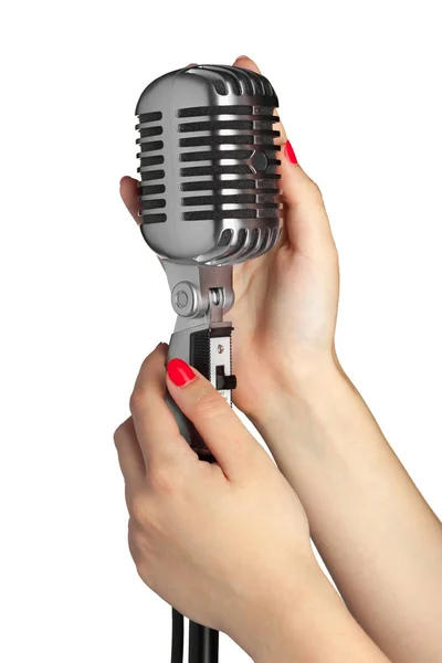 Mikrofon Audio Stylu Retro — Zdjęcie stockowe