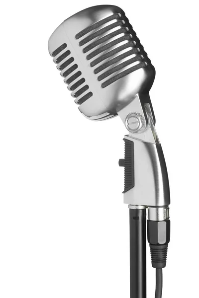 Beyaz Arka Plan Üzerinde Izole Profesyonel Mikrofon — Stok fotoğraf