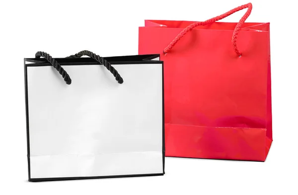 Colorful Shopping Bags Isolated White Background — Stock Photo, Image