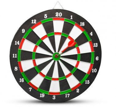 Dart oku hedef tahtaya isabet ediyor.