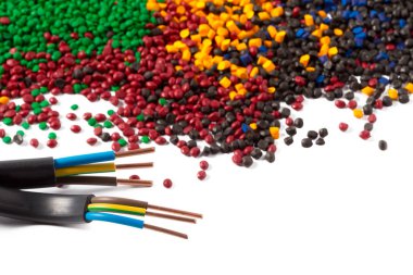 Renkli plastik polimer granül kablosu için