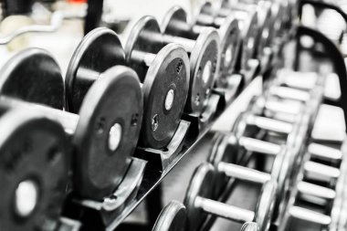 Demir dumbbells spor salonunda