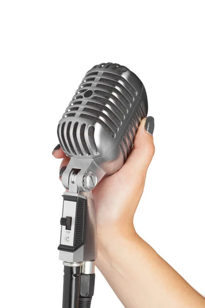 Audio Microphone Retro Style — Stock Photo, Image