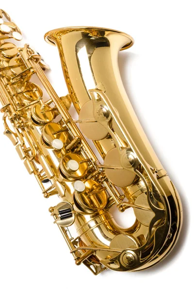 Saxophone Jazz Instrumento Isolado — Fotografia de Stock