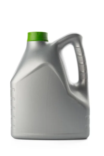 Plastikflasche Aus Autoölen Isoliert Auf Weiß — Stockfoto