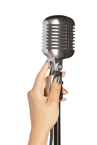 Ses Mikrofon Retro Tarzı — Stok fotoğraf